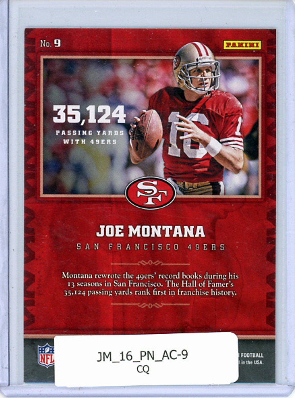 Joe Montana 2016 Panini, Accolades #9 (CQ)