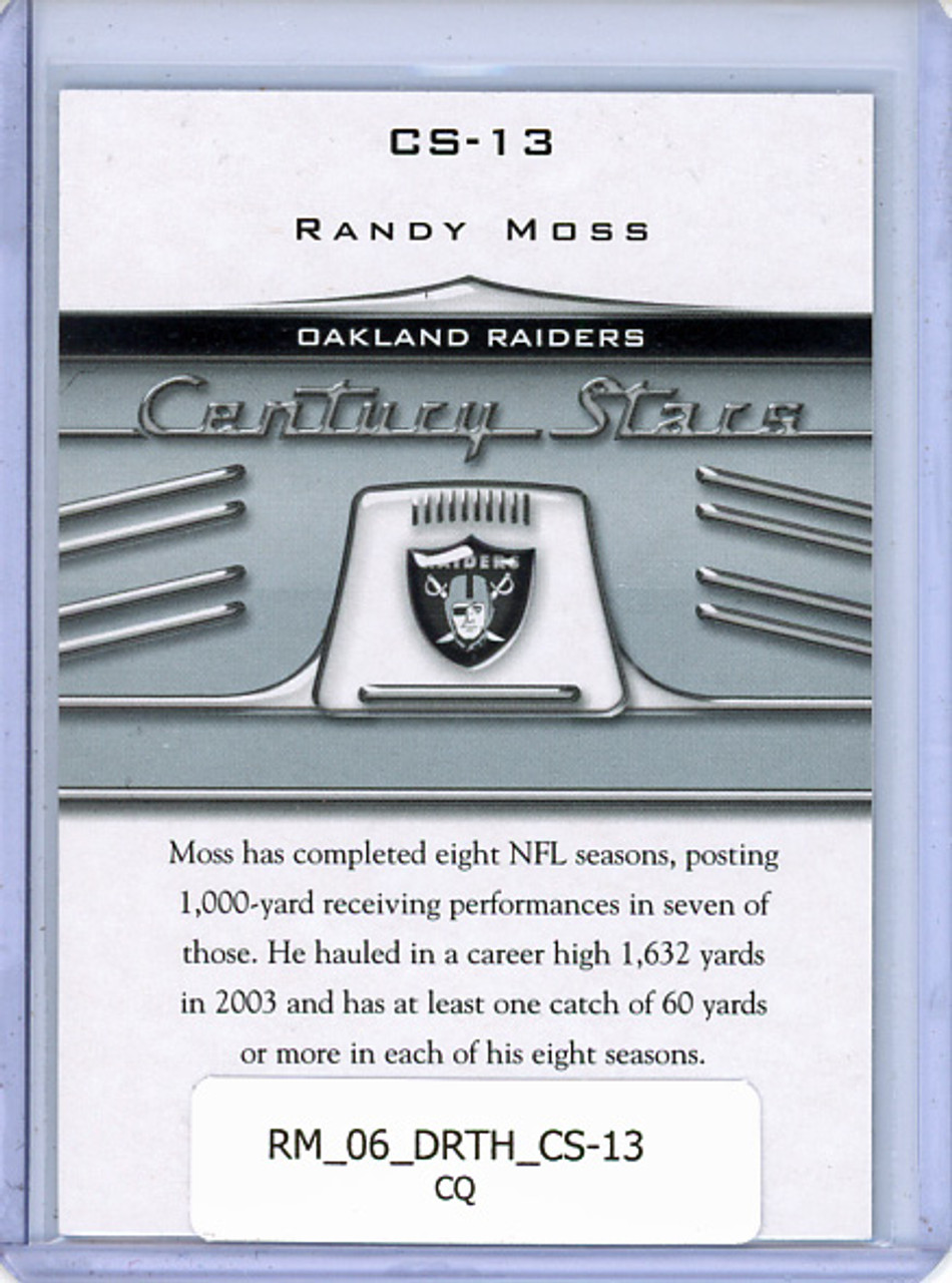 Randy Moss 2006 Donruss Threads, Century Stars #CS-13 (CQ)