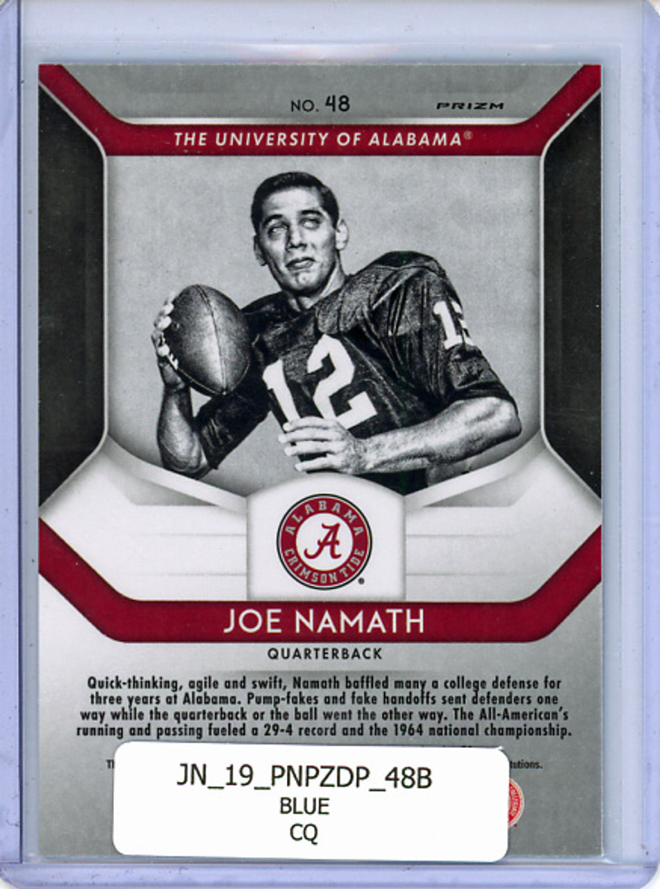 Joe Namath 2019 Prizm Draft Picks #48 Blue (CQ)