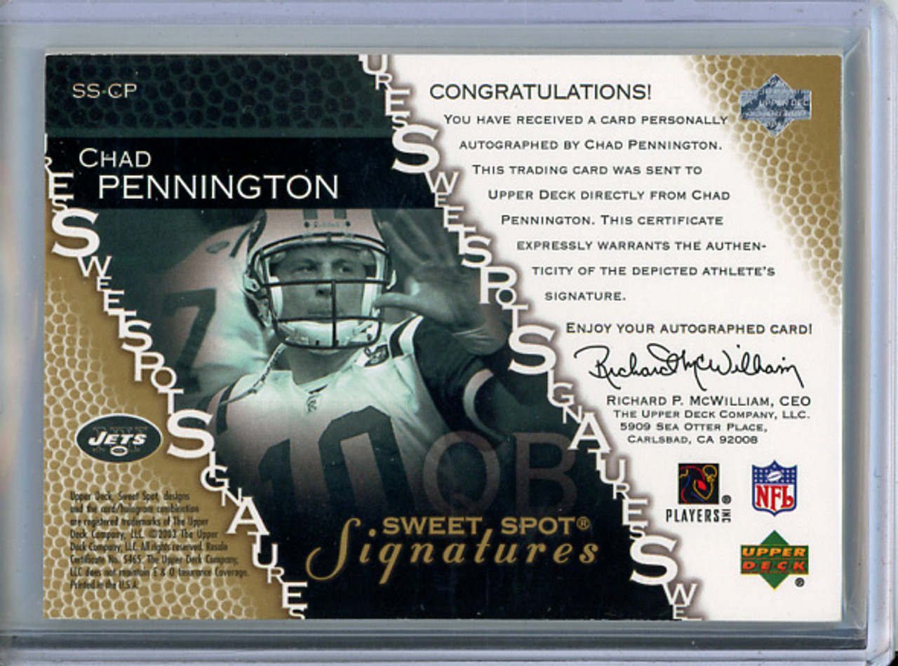 Chad Pennington 2003 Sweet Spot, Signatures #SS-CP Gold (#02/25) (CQ)