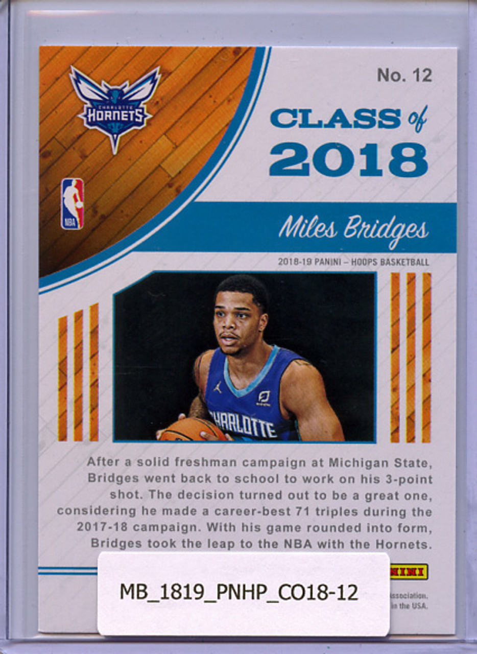 Miles Bridges 2018-19 Hoops, Class of 2018 #12