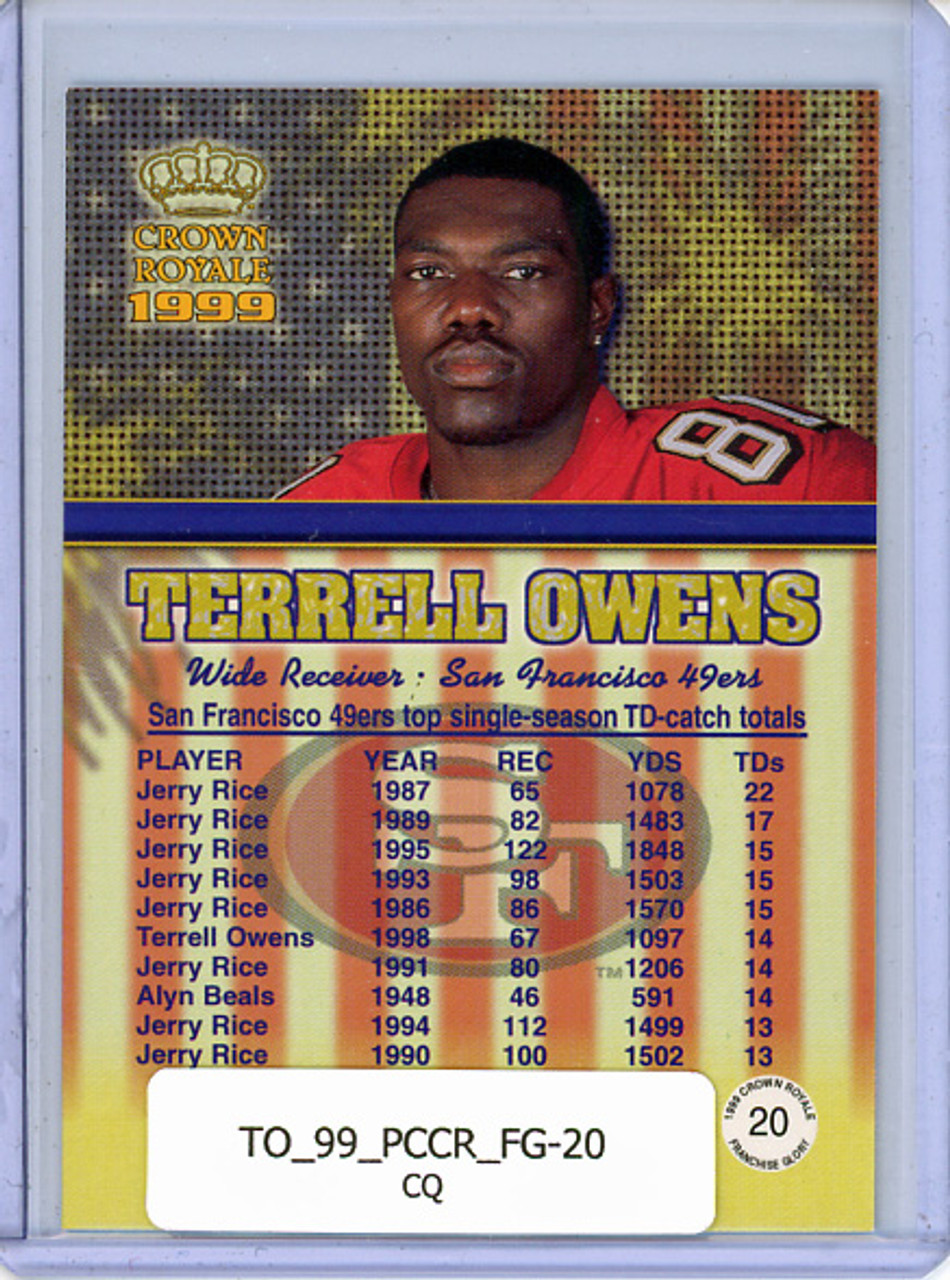 Terrell Owens 1999 Pacific Crown Royale, Franchise Glory #20 (CQ)