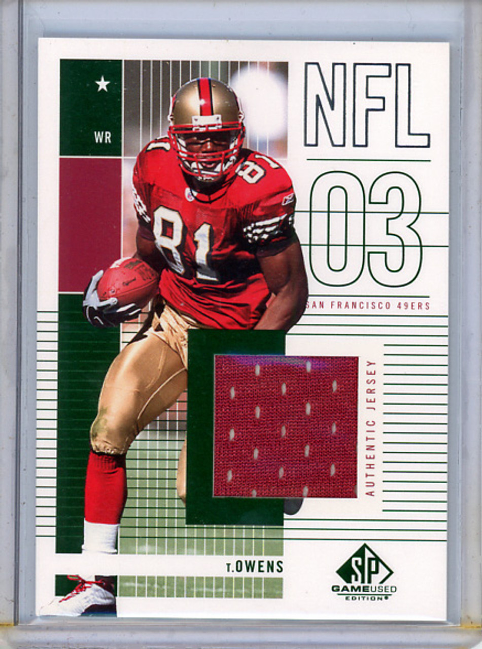 Terrell Owens 2003 SP Game Used #145 Jerseys (1) (CQ)