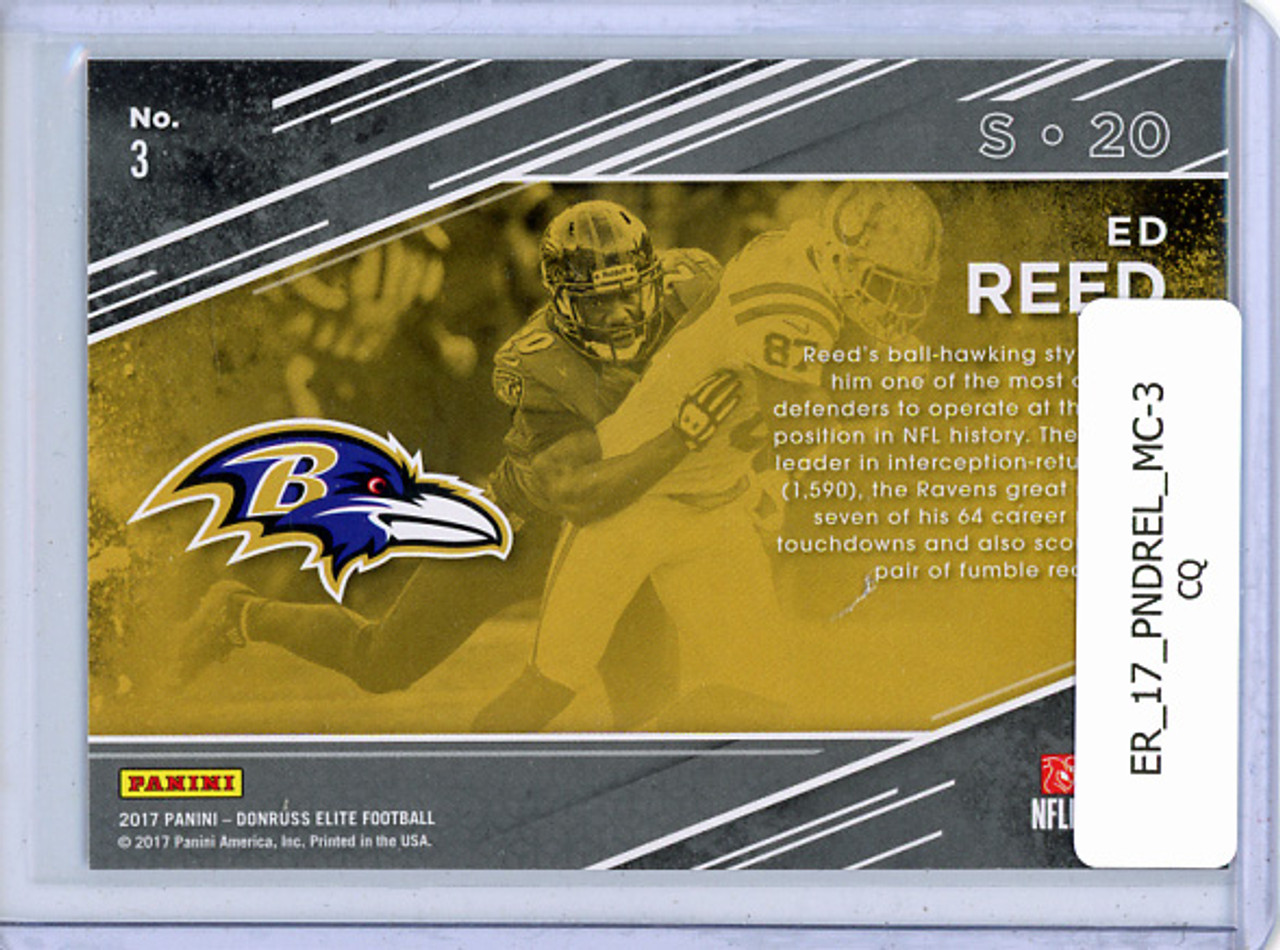 Ed Reed 2017 Donruss Elite, Man Coverage #3 (CQ)