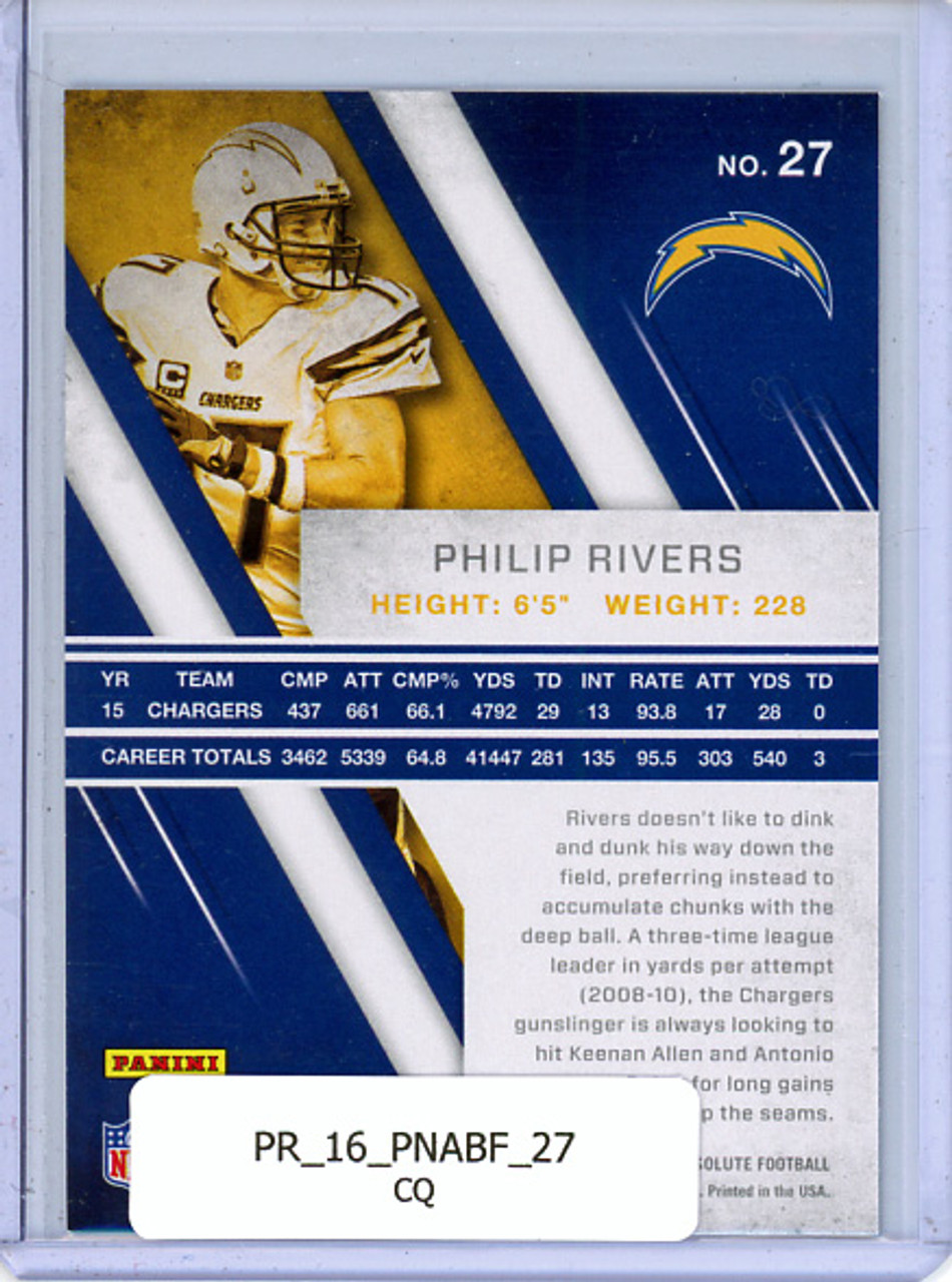 Philip Rivers 2016 Absolute #27 (CQ)