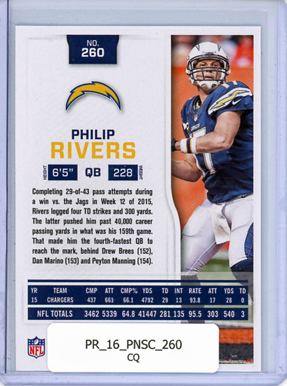 Philip Rivers 2016 Score #260 (CQ)