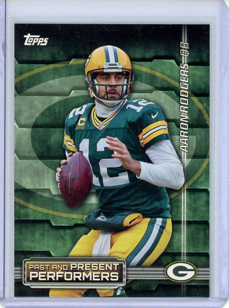 Aaron Rodgers, Brett Favre 2015 Topps, Past and Present Performers #PPP-RF (CQ)