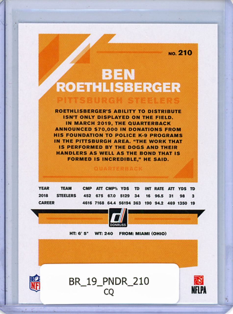 Ben Roethlisberger 2019 Donruss #210 (CQ)