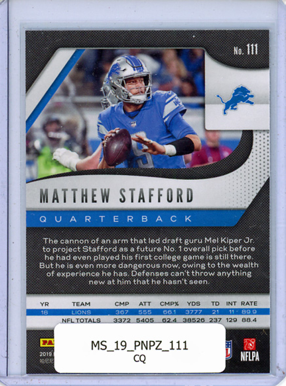 Matthew Stafford 2019 Prizm #111 (CQ)