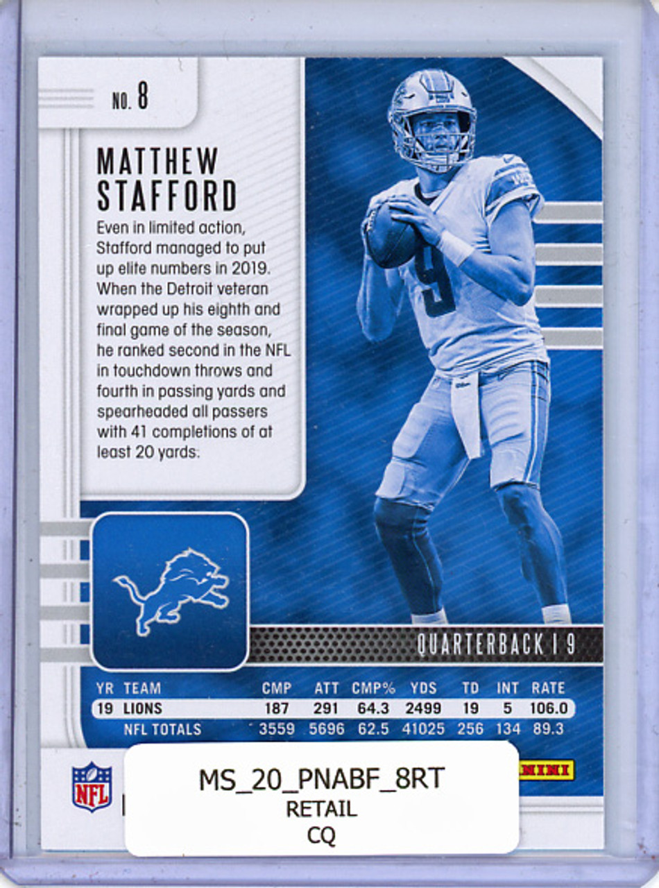 Matthew Stafford 2020 Absolute #8 Retail (CQ)