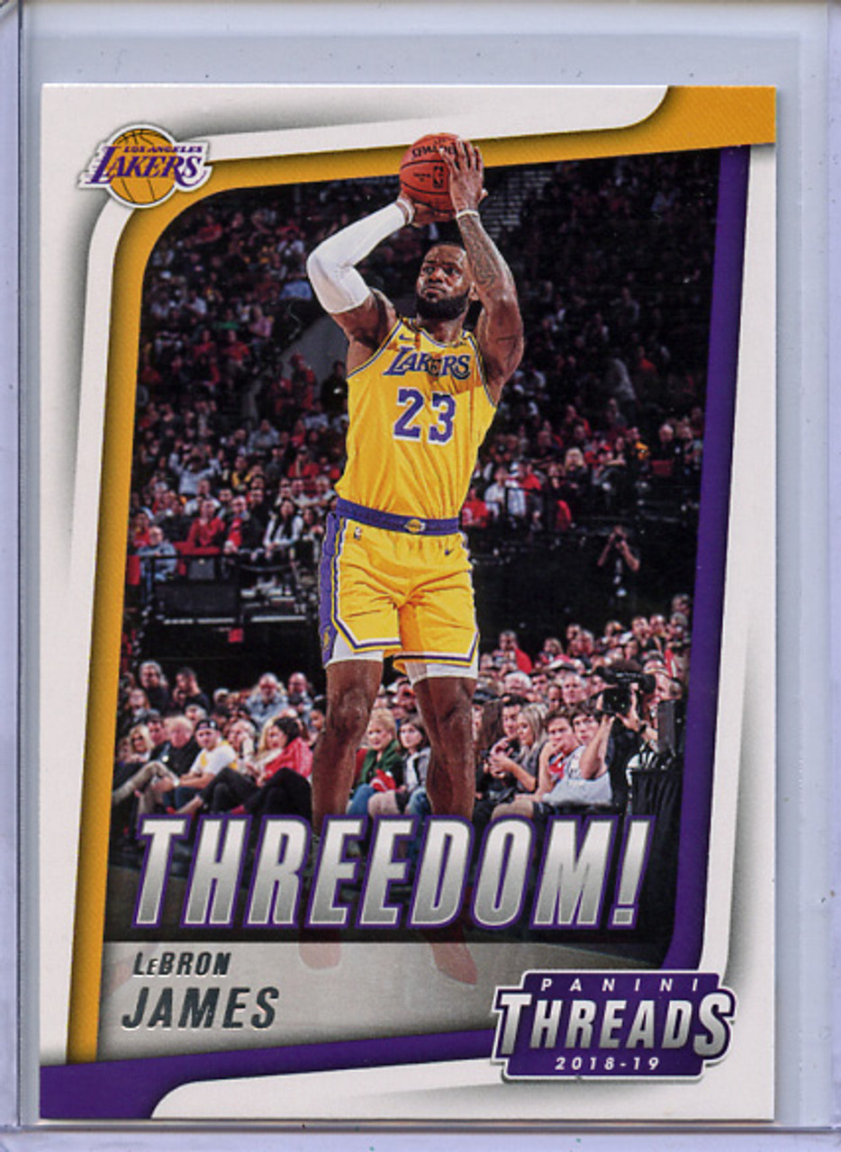 LeBron James 2018-19 Threads, Threedom! #15