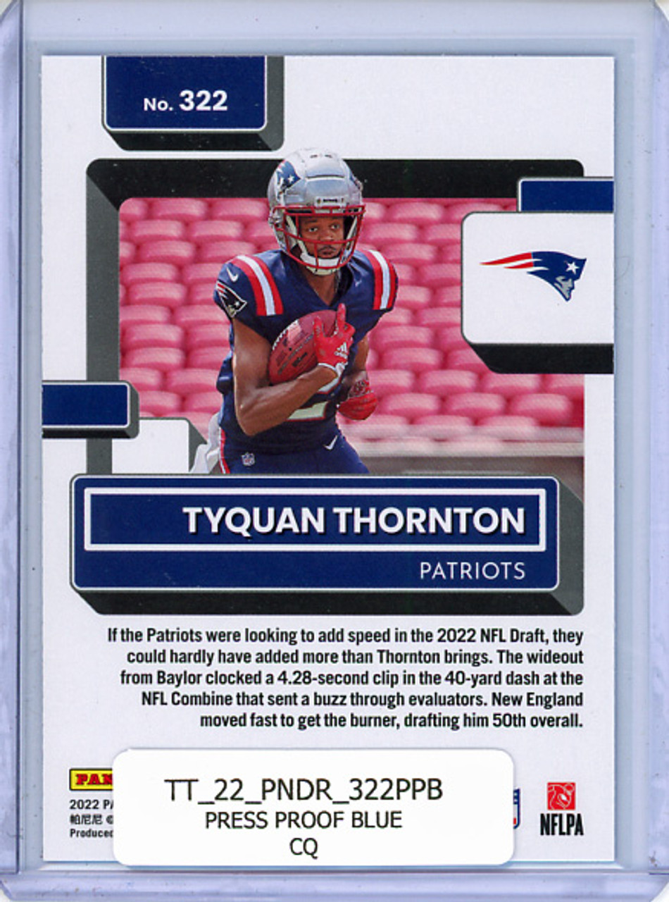 Tyquan Thornton 2022 Donruss #322 Press Proof Blue (CQ)