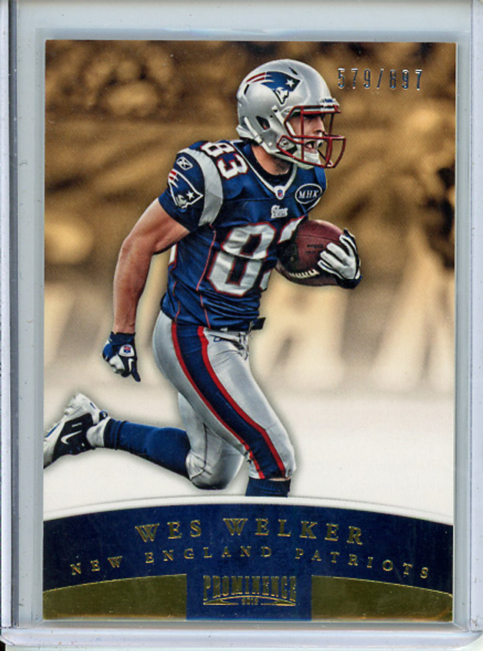 Wes Welker 2012 Prominence #58 Gold (#579/897) (CQ)