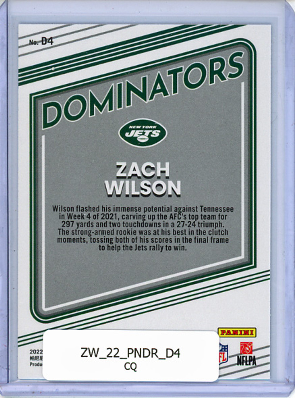 Zach Wilson 2022 Donruss, Dominators #D4 (CQ)