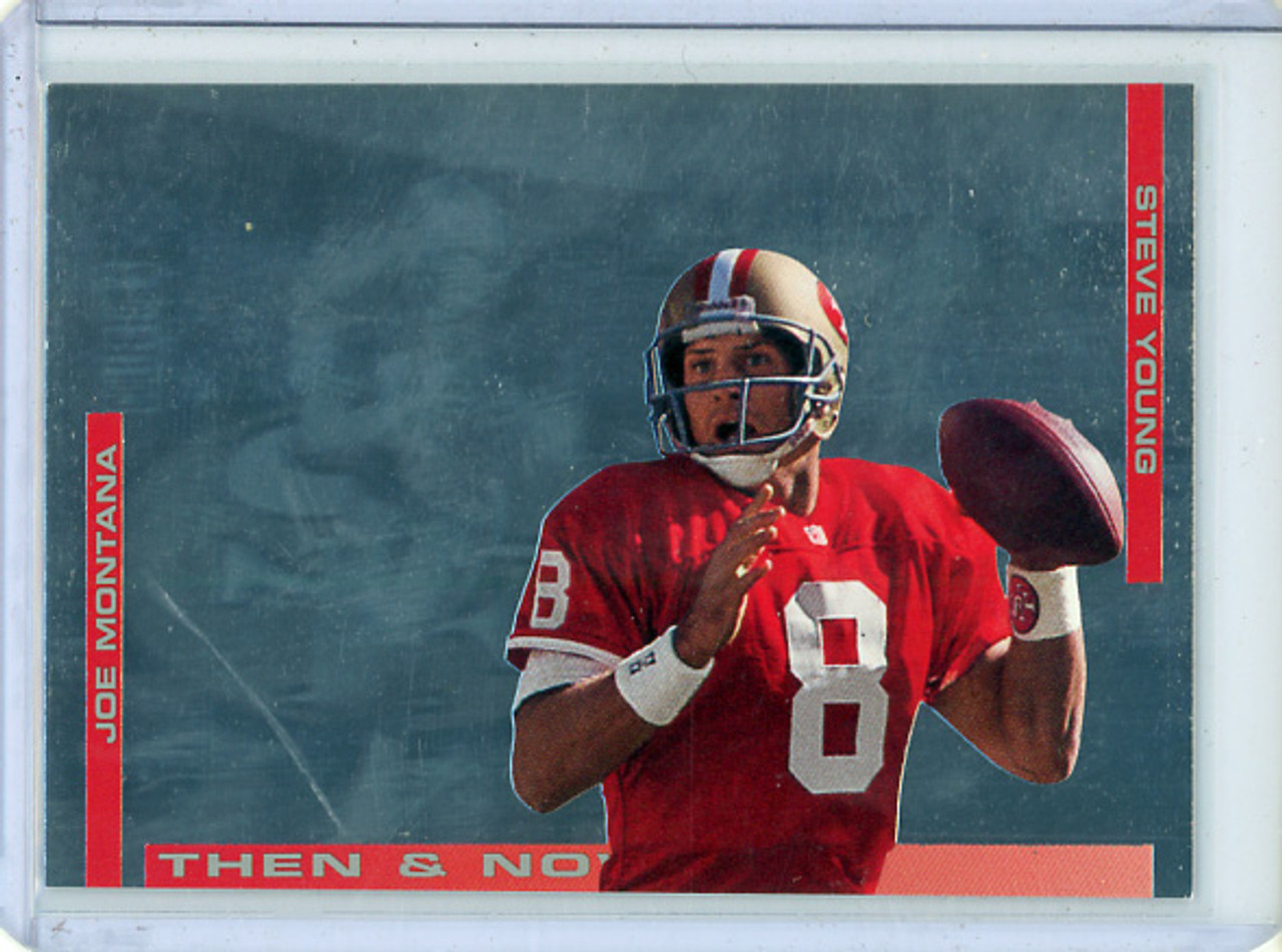 Joe Montana, Steve Young 1994 Collector's Choice, Then & Now #4 (CQ)