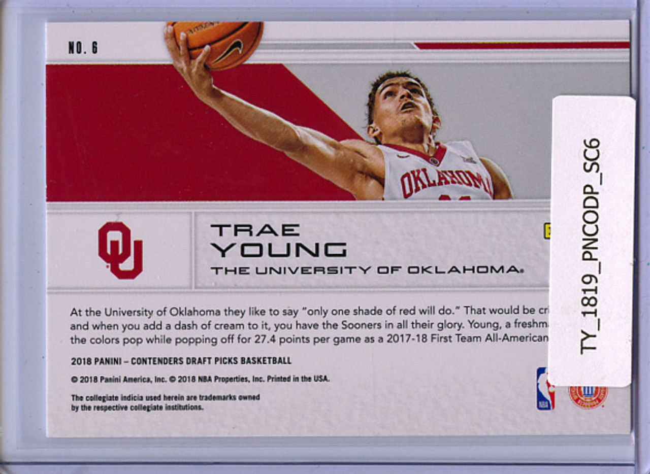 Trae Young 2018-19 Contenders Draft Picks, School Colors #6