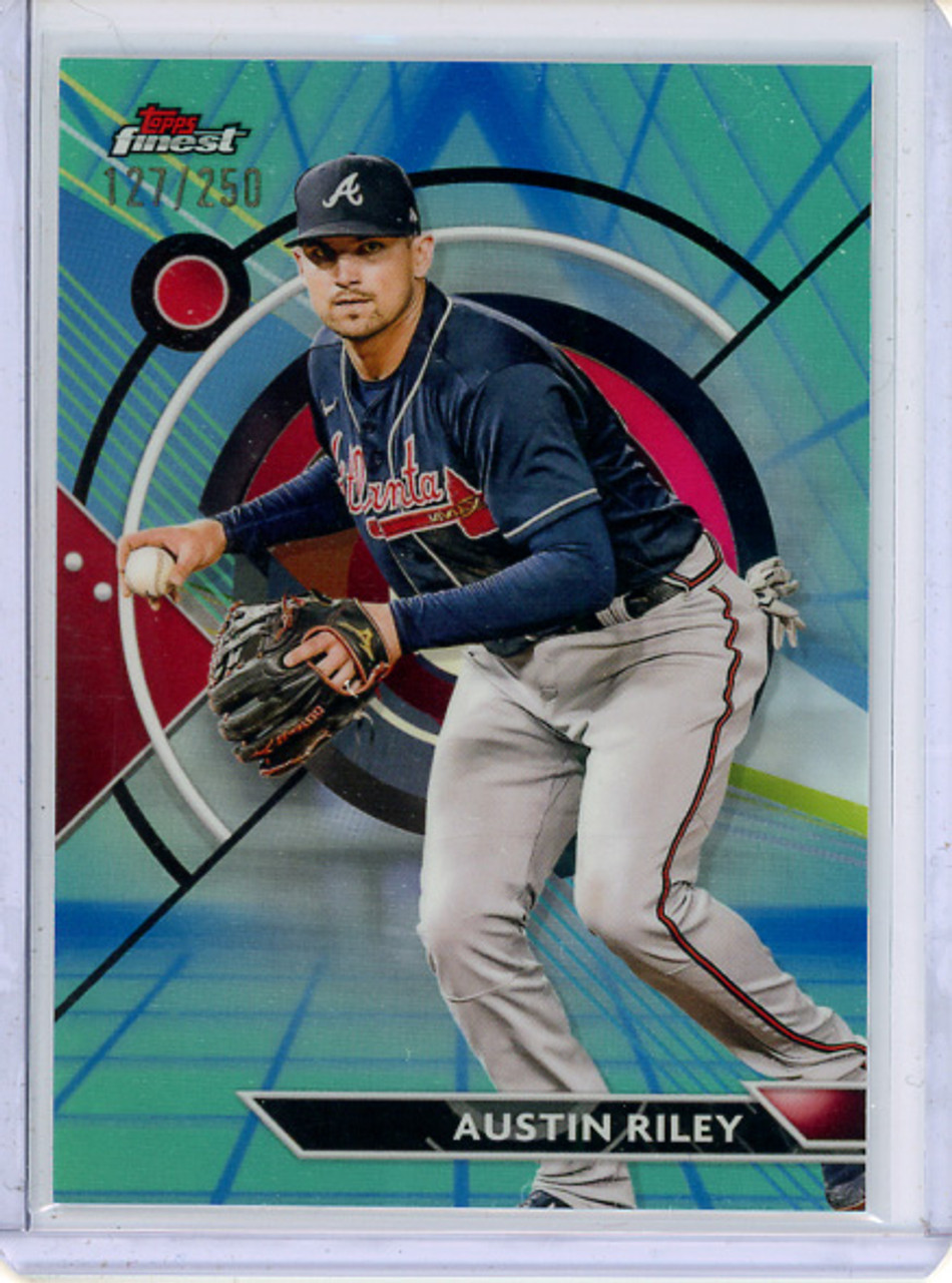 Austin Riley 2023 Finest #30 Blue Aqua Vapor Refractors (#127/250) (CQ)