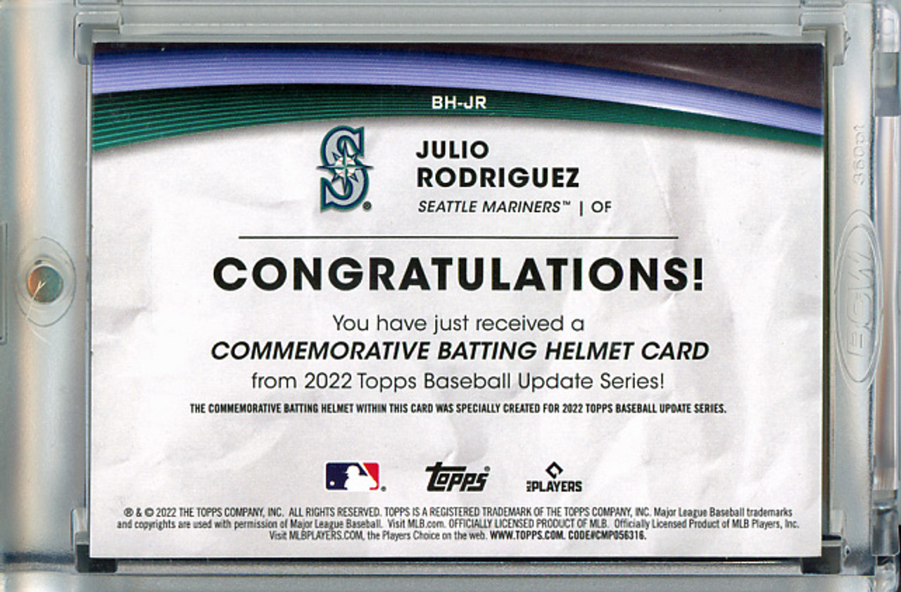 Julio Rodriguez 2022 Topps Update, Commemorative Batting Helmet #BH-JR (1) (CQ)