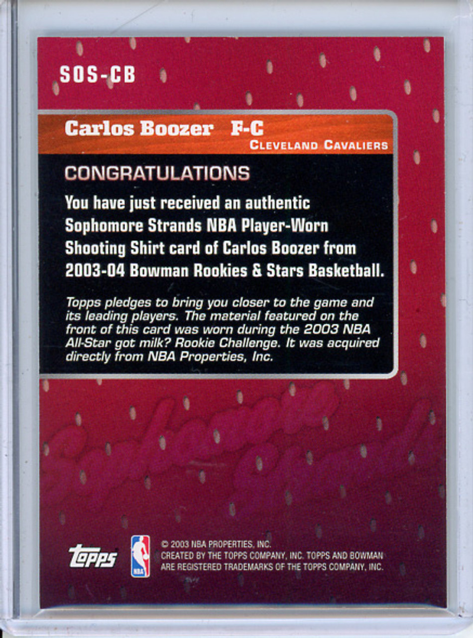 Carlos Boozer 2003-04 Bowman, Sophomore Strands #SOS-CB (1) (CQ)