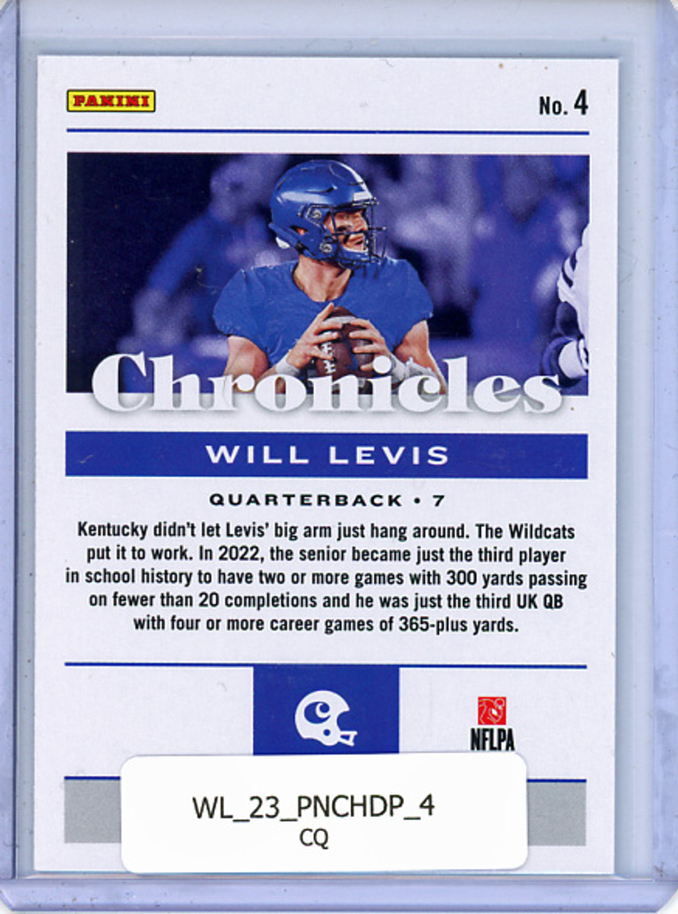 Will Levis 2023 Chronicles Draft Picks #4 (CQ)