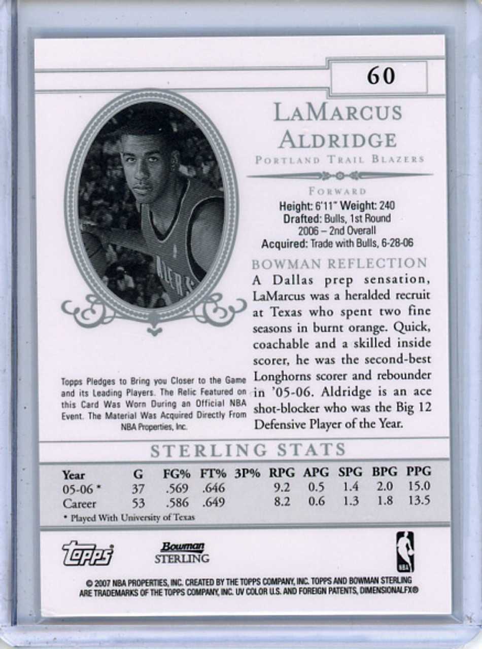 LaMarcus Aldridge 2006-07 Bowman Sterling #60 Jerseys (1) (CQ)