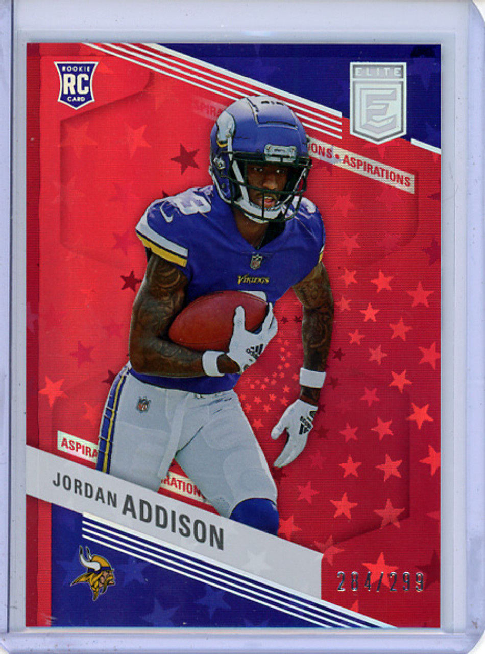 Jordan Addison 2023 Donruss Elite #157 Aspirations Stars (#284/299) (CQ)