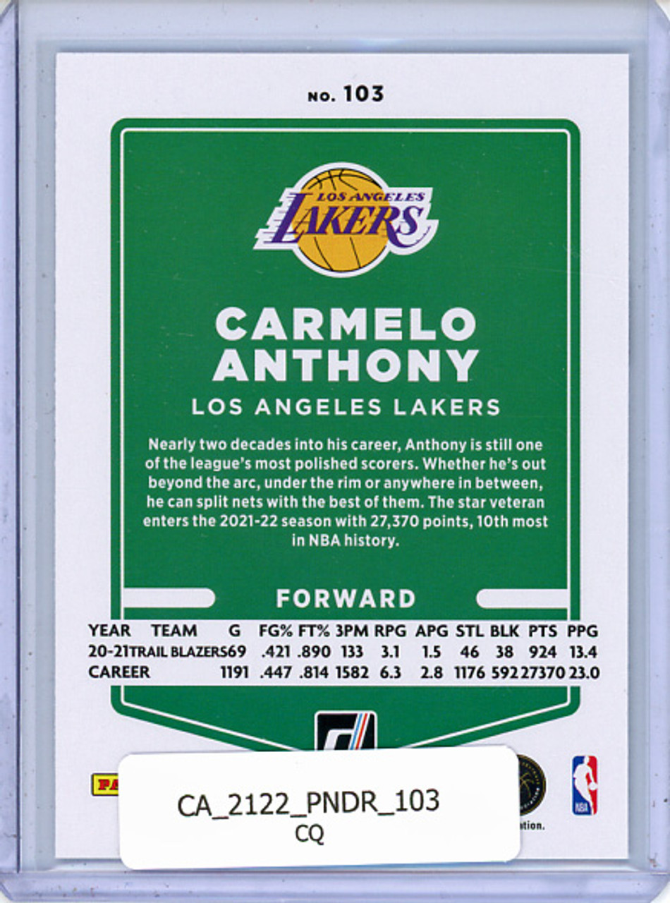 Carmelo Anthony 2021-22 Donruss #103 (CQ)