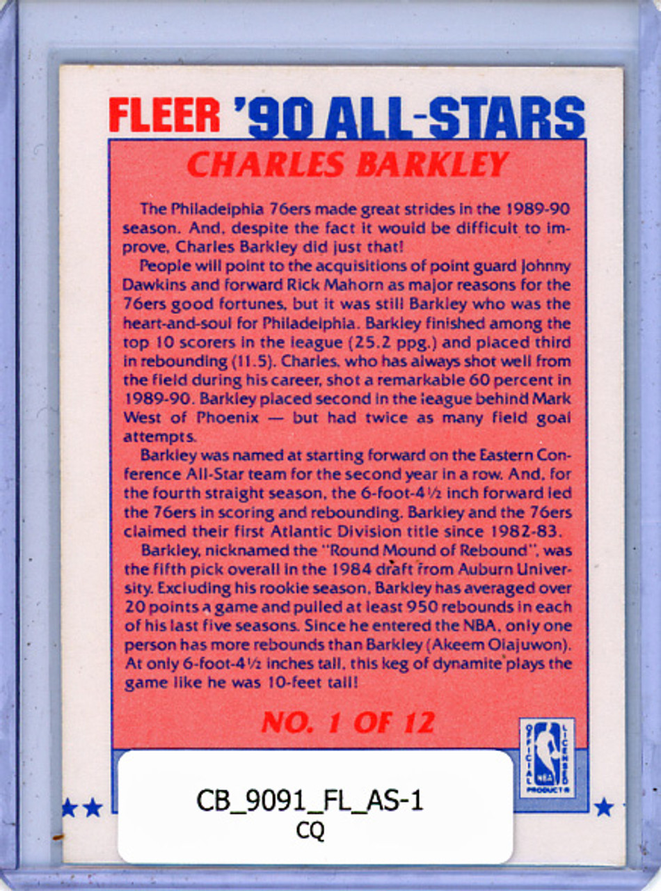 Charles Barkley 1990-91 Fleer, All-Stars #1 (CQ)