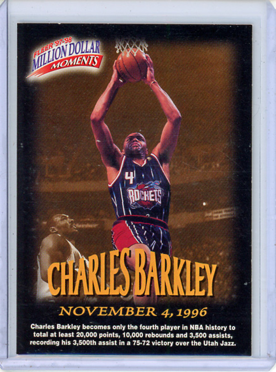 Charles Barkley 1997-98 Fleer, Million Dollar Moments #3 (CQ)