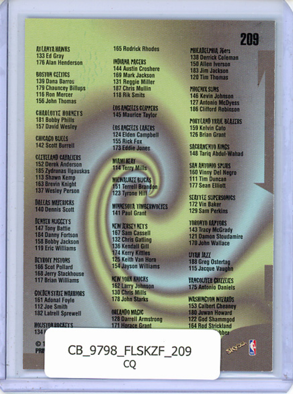 Charles Barkley 1997-98 Skybox Z-Force #209 Checklist (CQ)