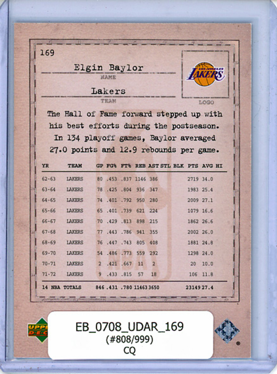 Elgin Baylor 2007-08 Artifacts #169 Legendary Legacies (#808/999) (CQ)