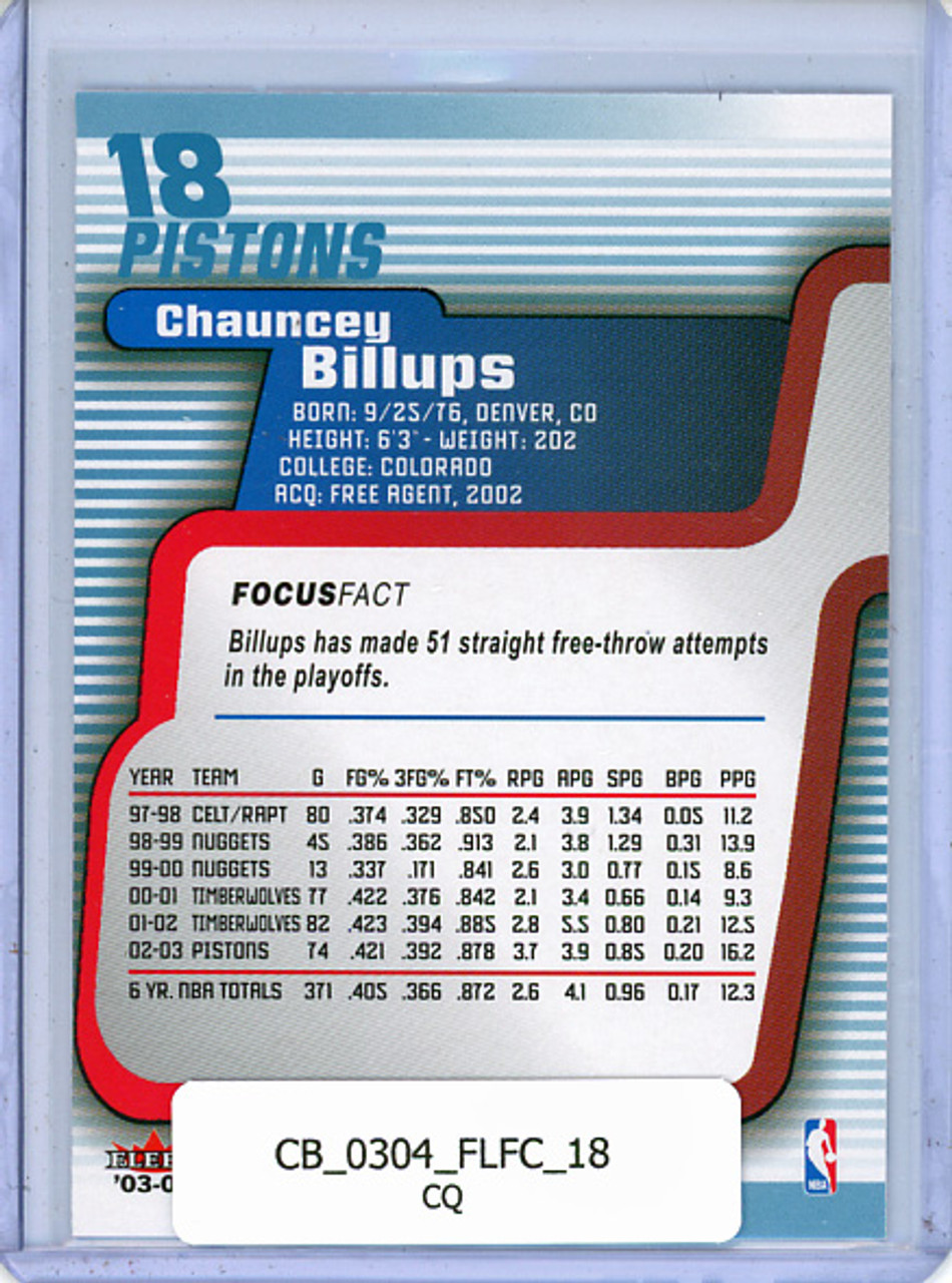 Chauncey Billups 2003-04 Focus #18 (CQ)