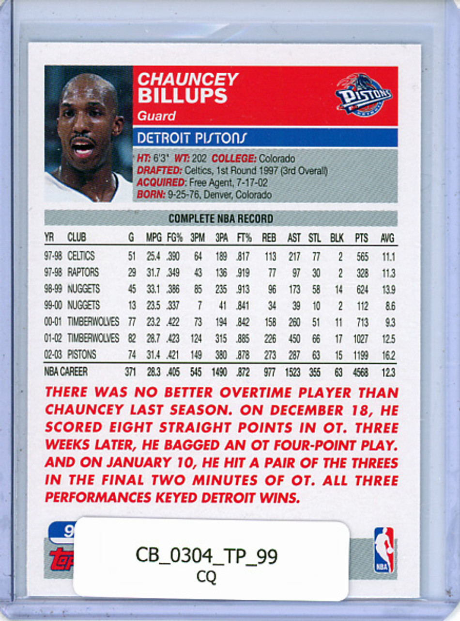 Chauncey Billups 2003-04 Topps #99 (CQ)