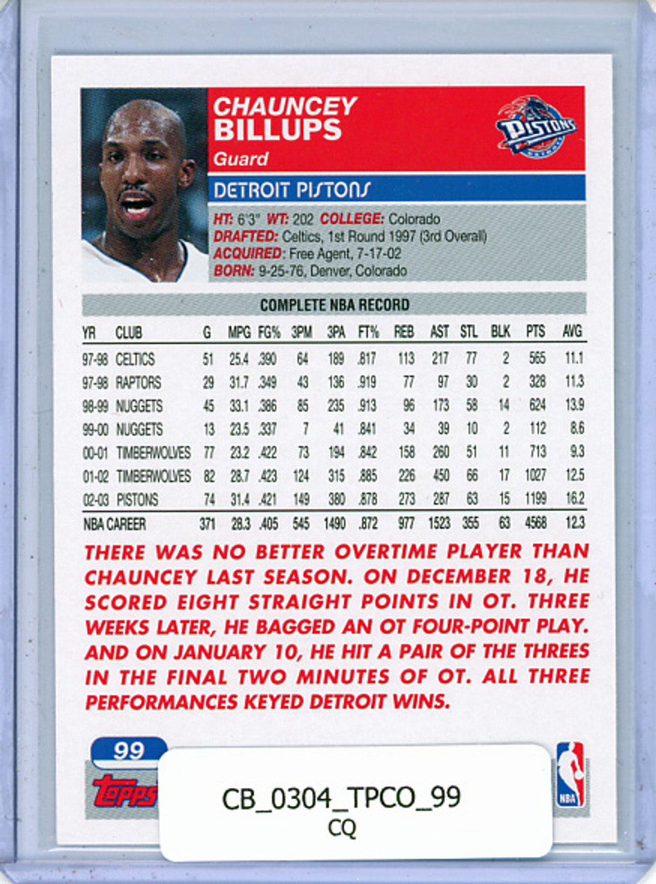 Chauncey Billups 2003-04 Topps Collection #99 (CQ)