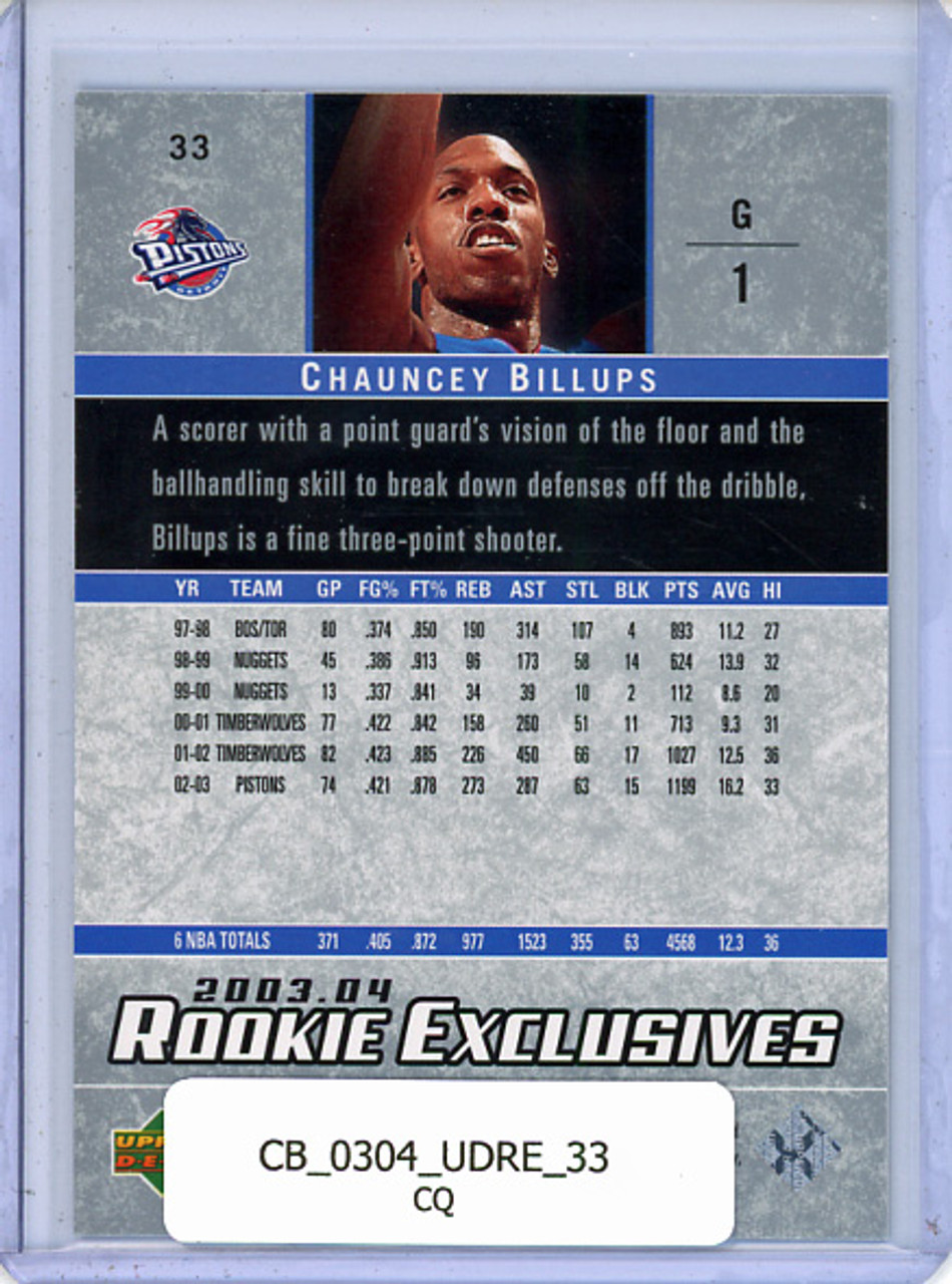 Chauncey Billups 2003-04 Rookie Exclusives #33 (CQ)