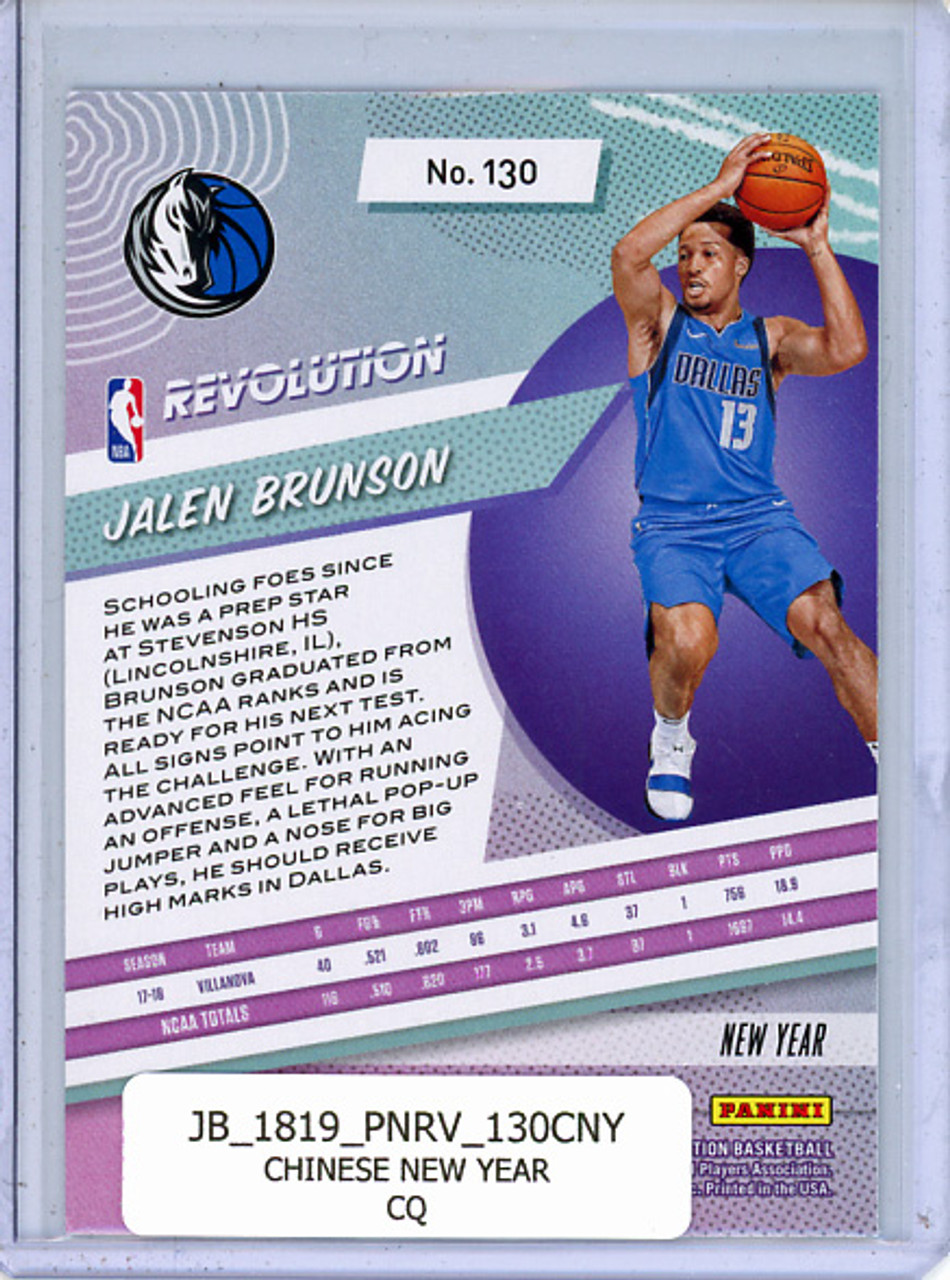 Jalen Brunson 2018-19 Revolution #130 Chinese New Year (CQ)