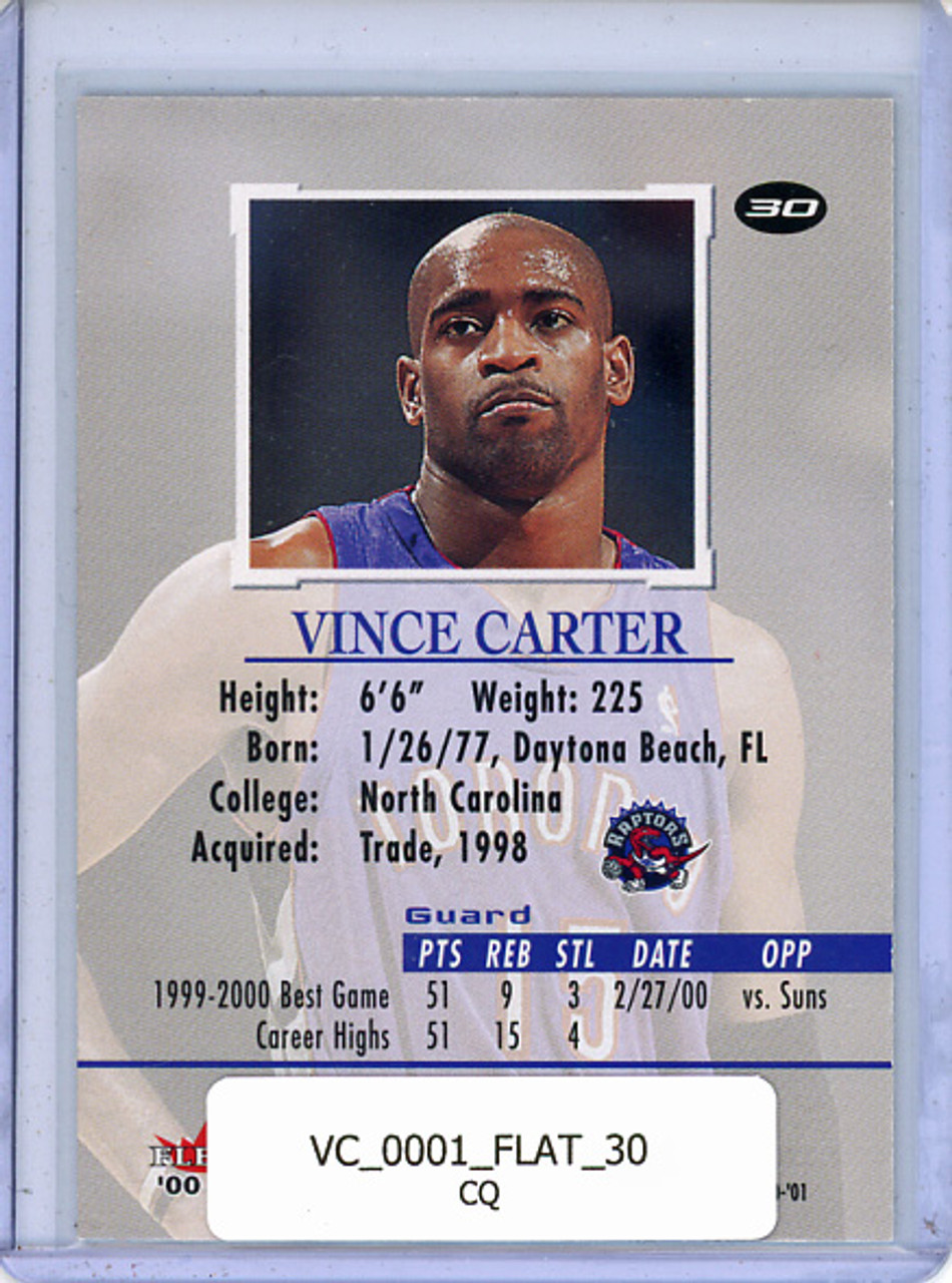 Vince Carter 2000-01 Authority #30 (CQ)