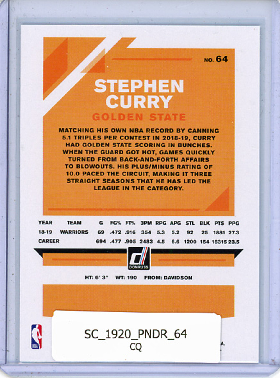 Stephen Curry 2019-20 Donruss #64 (CQ)