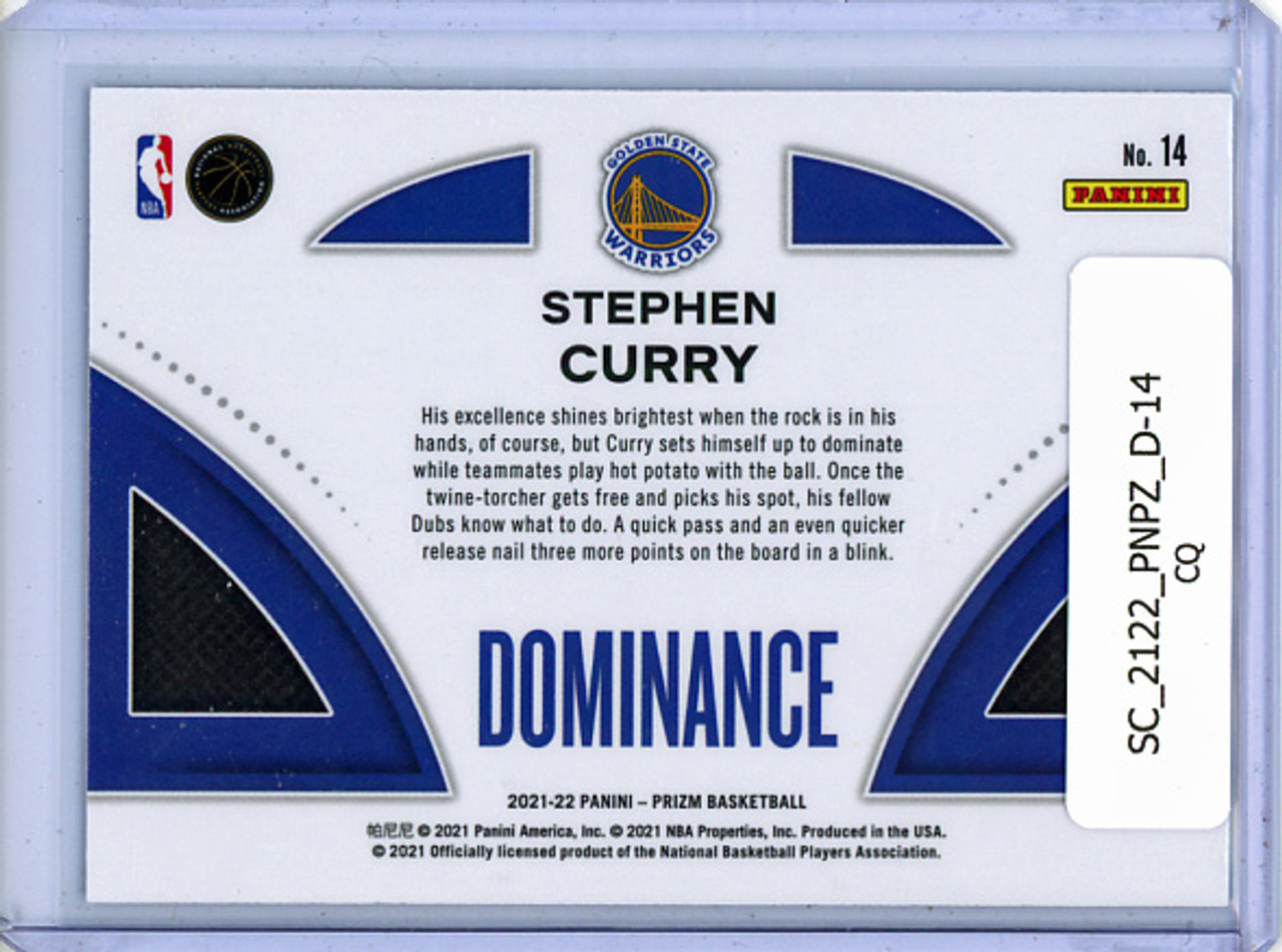 Stephen Curry 2021-22 Prizm, Dominance #14 (CQ)