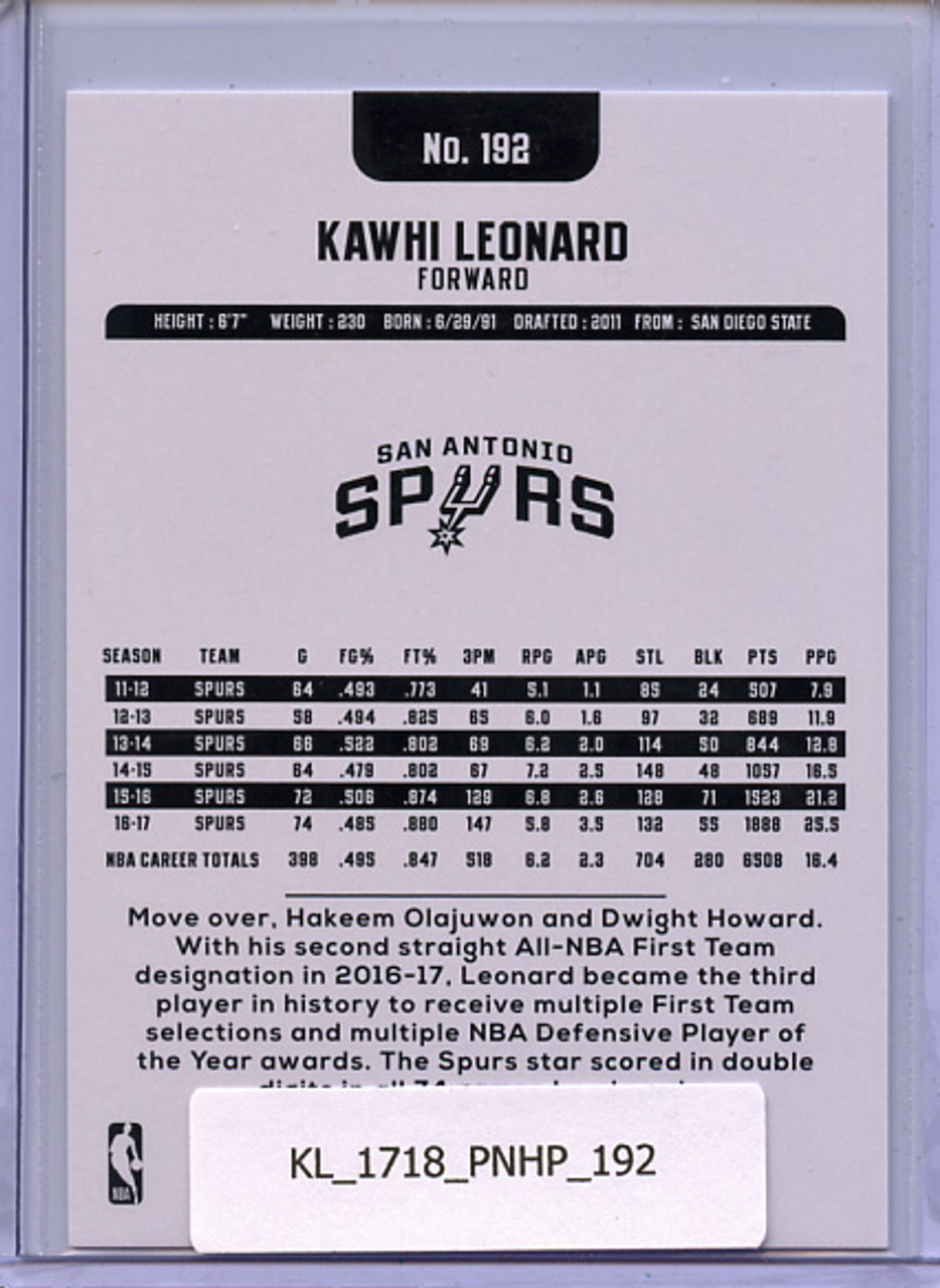 Kawhi Leonard 2017-18 Hoops #192