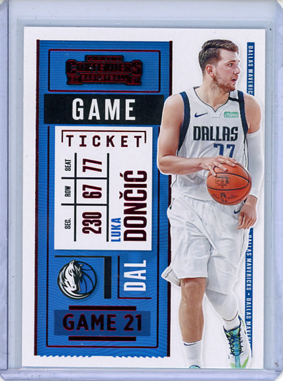 Luka Doncic 2020-21 Contenders #85 Game Ticket Red (CQ)