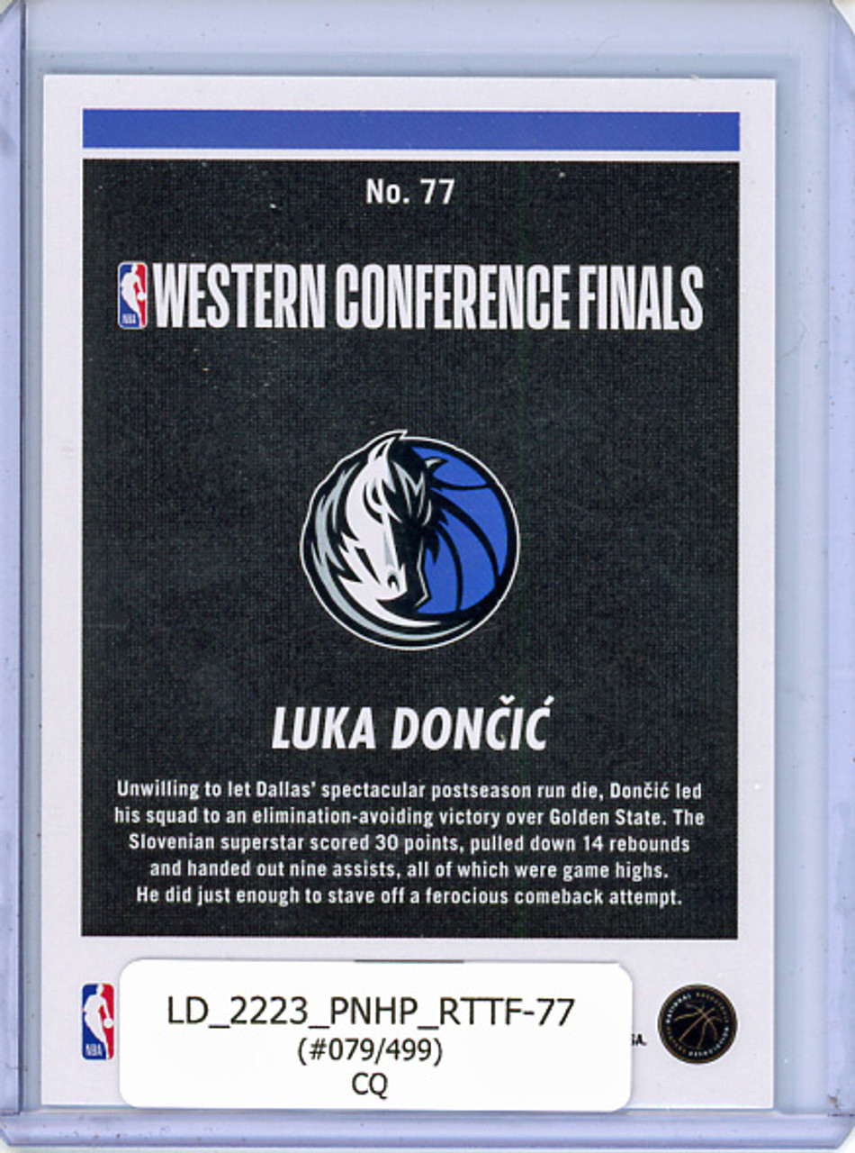 Luka Doncic 2022-23 Hoops, Road to the Finals #77 Conference Finals (#079/499) (CQ)