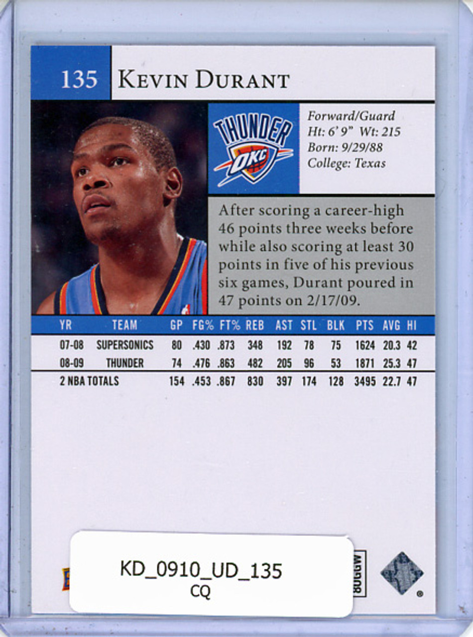 Kevin Durant 2009-10 Upper Deck #135 (CQ)