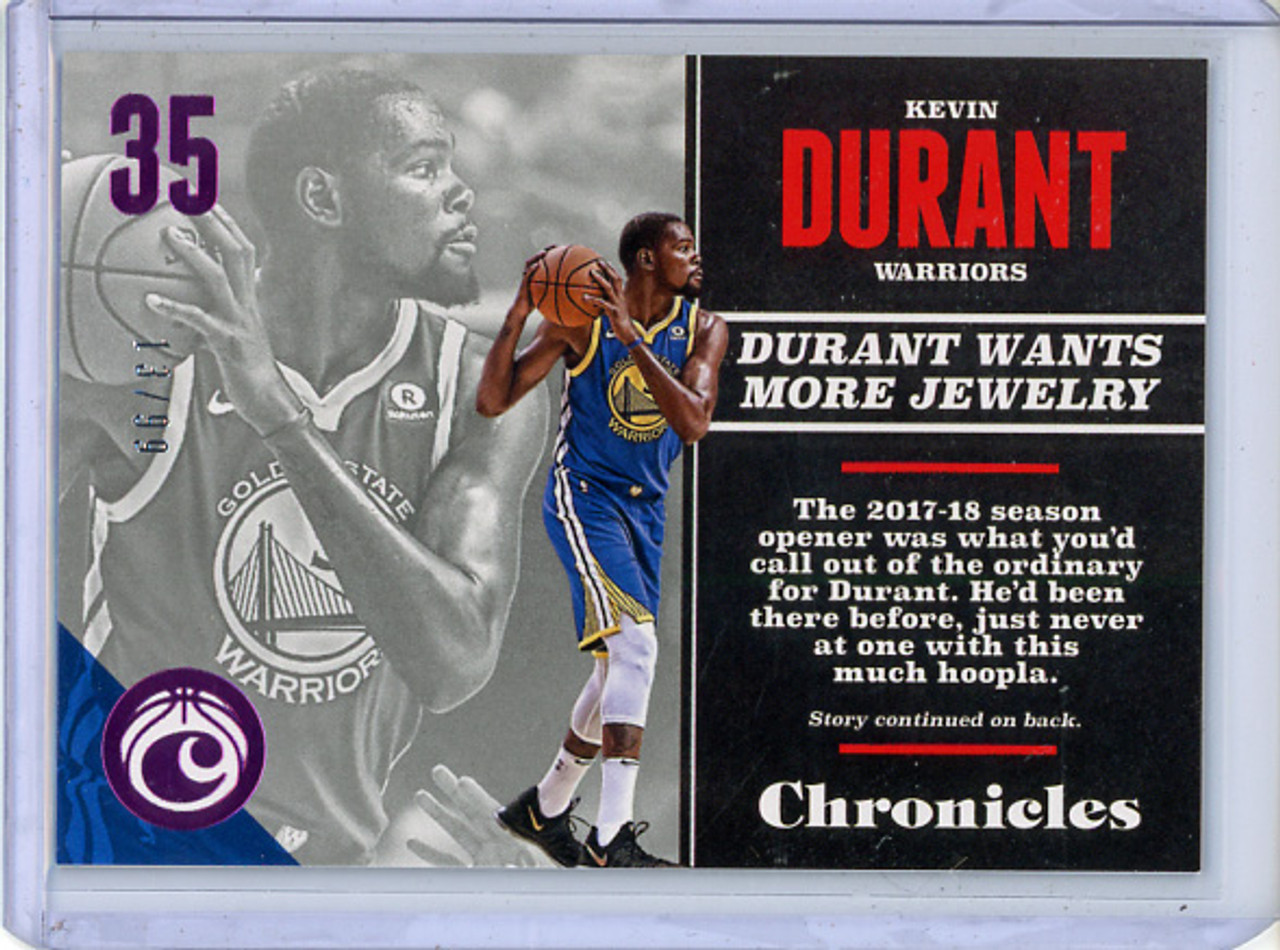 Kevin Durant 2017-18 Chronicles #30 Pink (#13/99) (CQ)