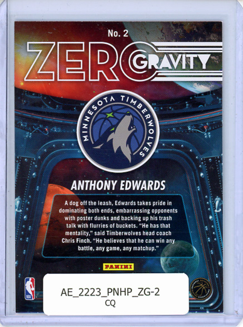 Anthony Edwards 2022-23 Hoops, Zero Gravity #2 (CQ)