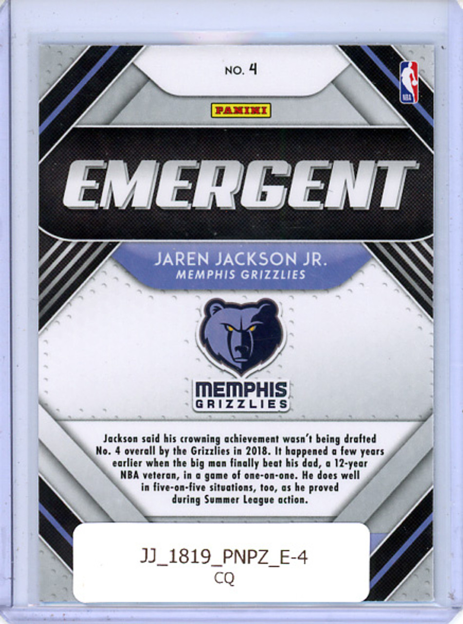Jaren Jackson Jr. 2018-19 Prizm, Emergent #4 (CQ)