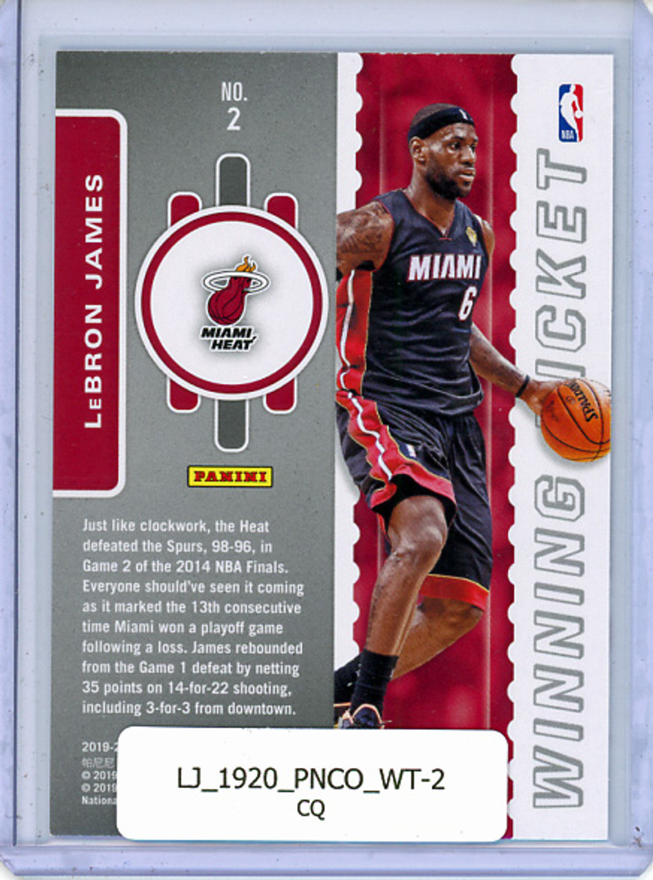 LeBron James 2019-20 Contenders, Winning Ticket #2 (CQ)