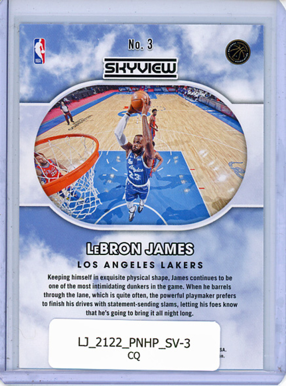 LeBron James 2021-22 Hoops, Skyview #3 (CQ)