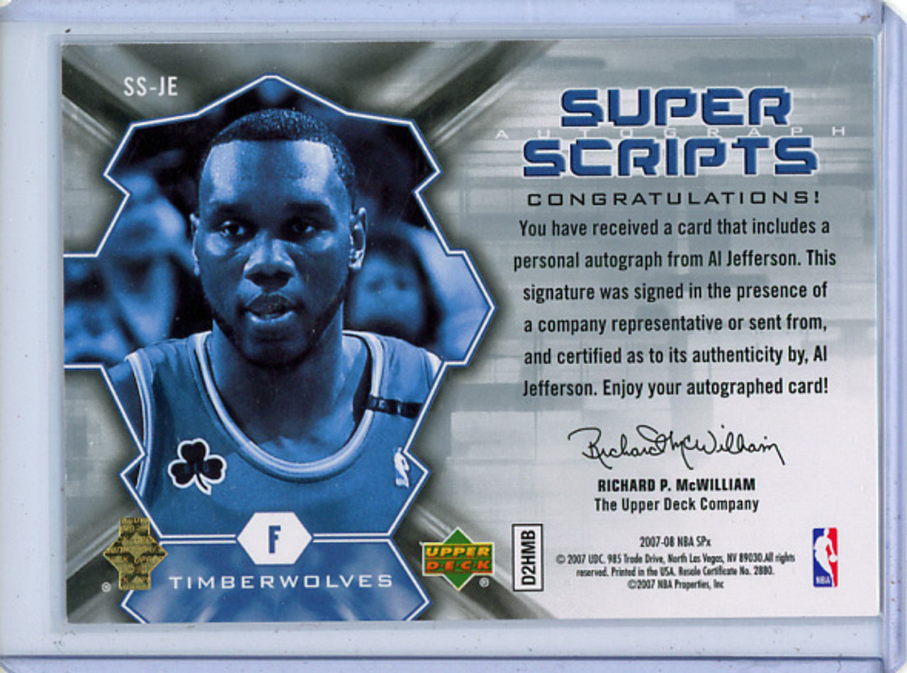 Al Jefferson 2007-08 SPx, Super Scripts #SS-JE (1) (CQ)