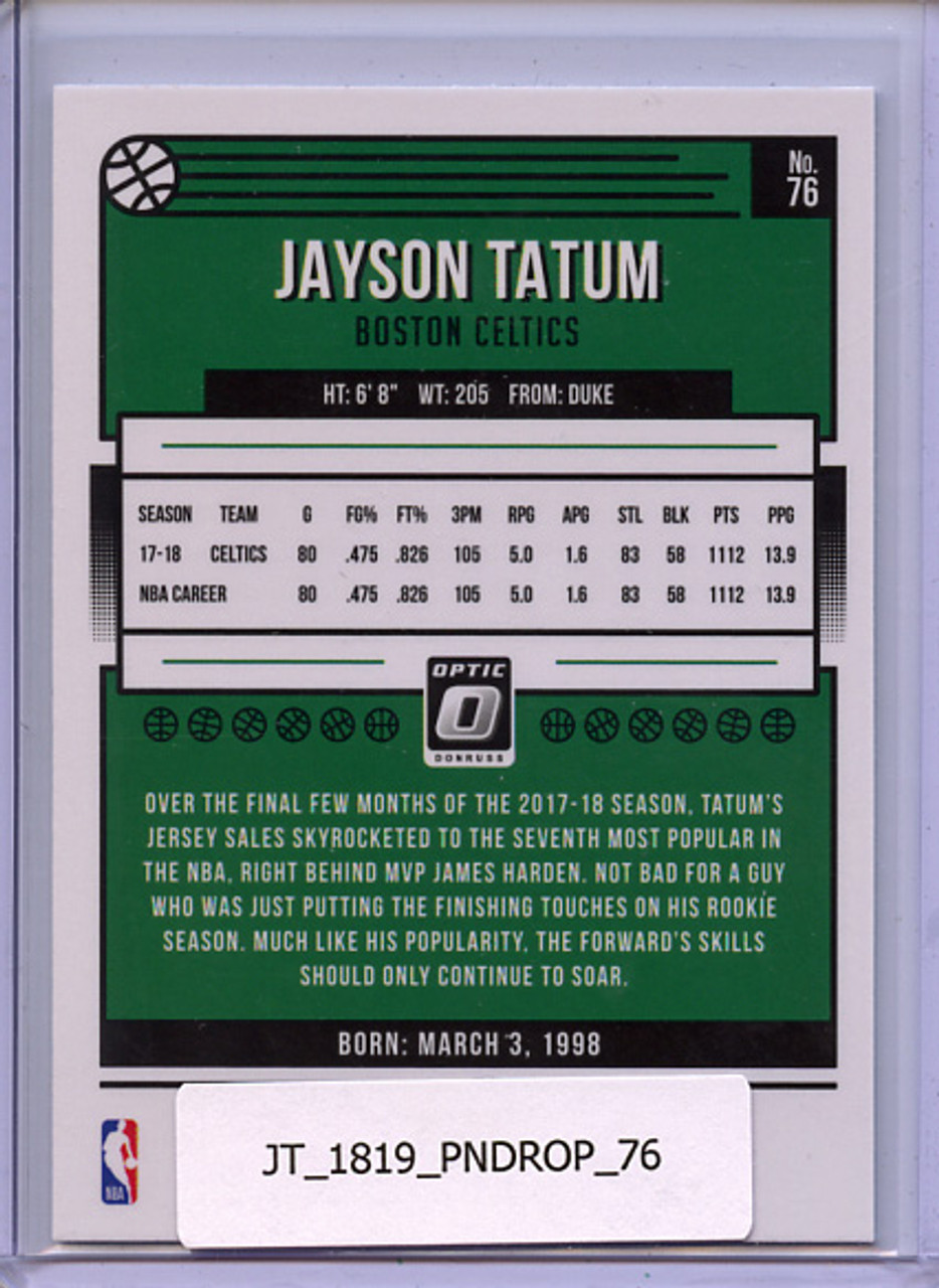 Jayson Tatum 2018-19 Donruss Optic #76